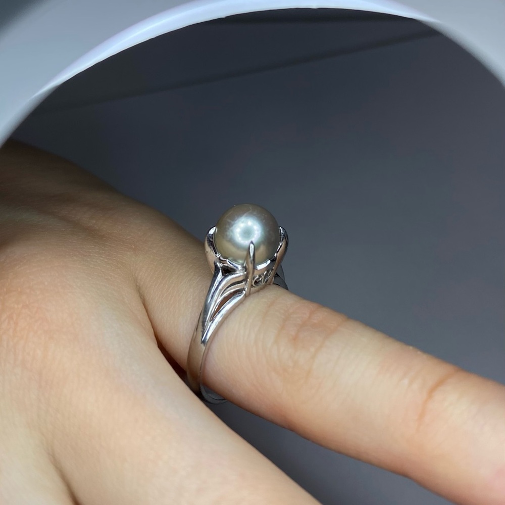 Ring platinum with pearl PS900